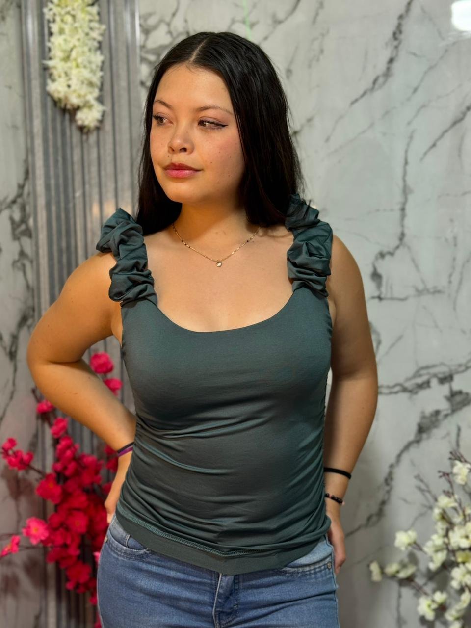 Blusas Dividi corrugado