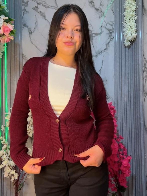 Tejido Cardigan mariposa