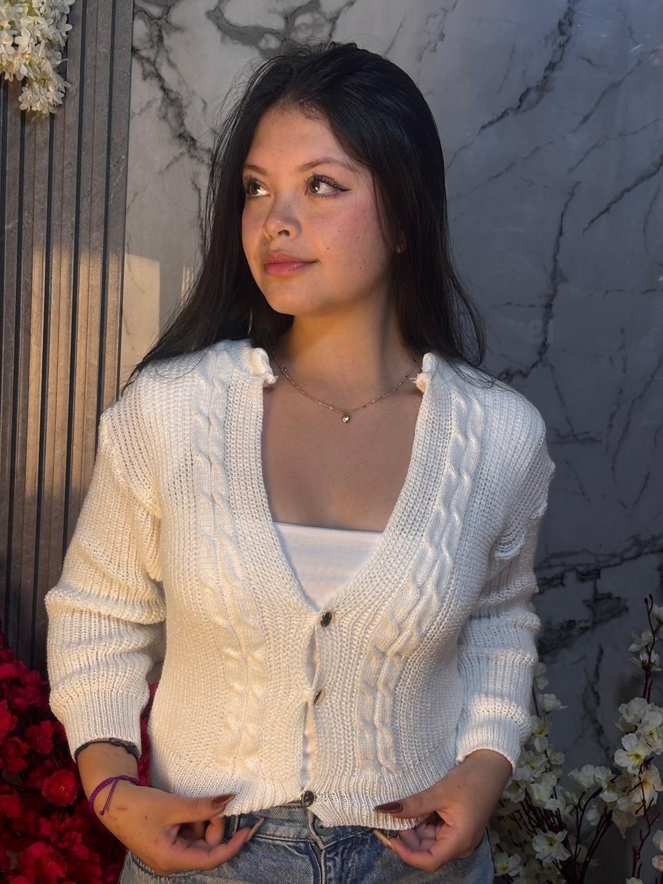 Tejido Cardigan trenzado